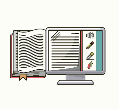 电子书孤立图标