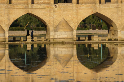 Esfahan Iran Si o seh pol Bridge in Esfahan, Iran，