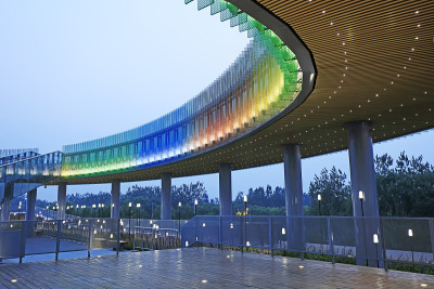 中国公园的环形建筑景观