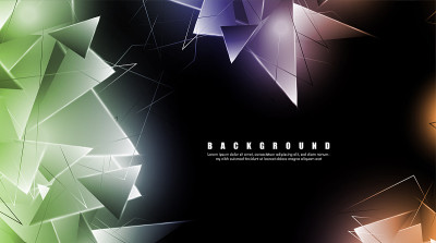 abstract background with glowing triangles that ov