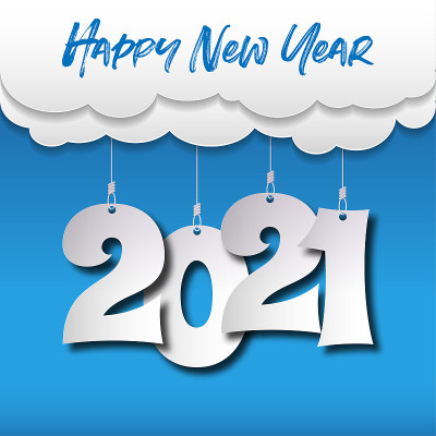 2021年新年快乐。2021贺卡。抽象的背景。2021年背景旗帜。矢量插图。