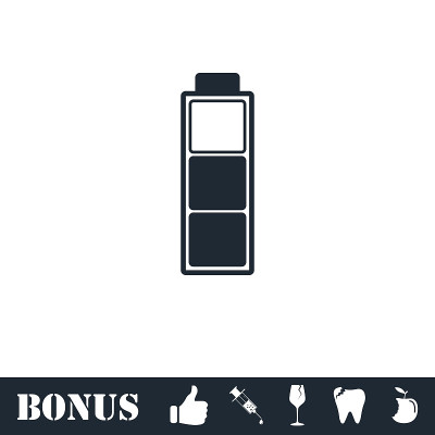 Battery icon flat