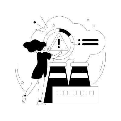空气质量控制抽象概念矢量图。