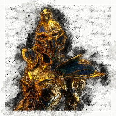 数字艺术素描的幻想女性