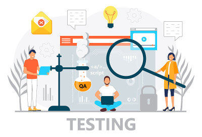Web developer concept vector for landing page. Pro