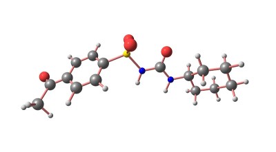 乙六胺分子结构分离在白色上