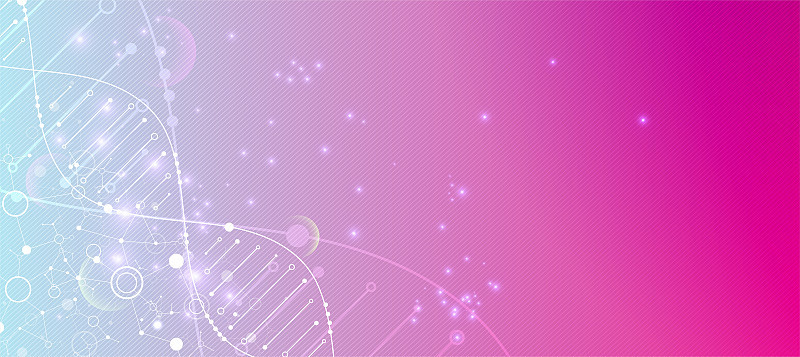 科学模板，DNA分子背景。
