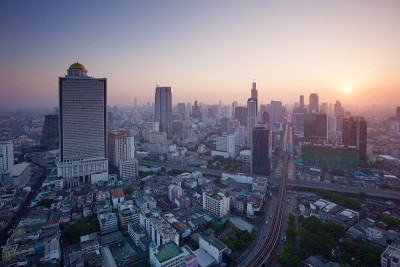 泰国首都曼谷的都市风光