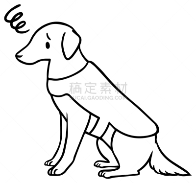 狗,矢量,绘画插图,家庭护理,助听器,背景分离,哺乳纲,导盲犬,动物,能力缺陷者