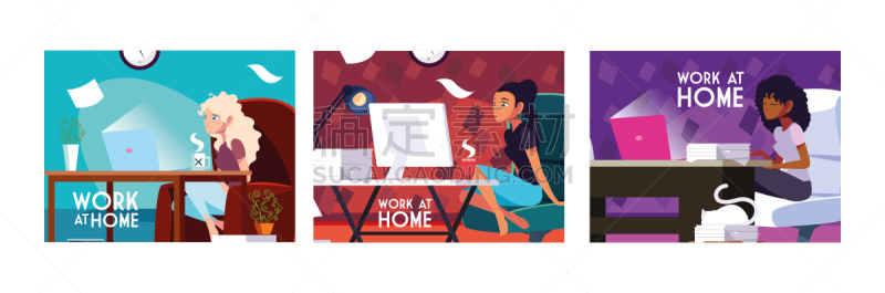 贺卡,女人,职业,住宅内部,布置