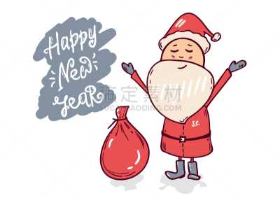 贺卡,新年前夕,模板,节日,绘画插图,卡通,圣诞老人,矢量,布告