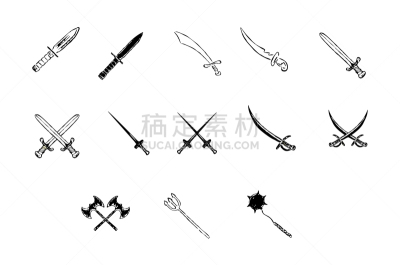 剑,过时的,分离着色,华丽的,金属,中世纪时代,收集