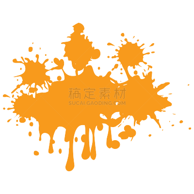橙色,图像,矢量,彩色图片,水彩画颜料,树荫,有污迹的,玷污的,涂料,剪贴画