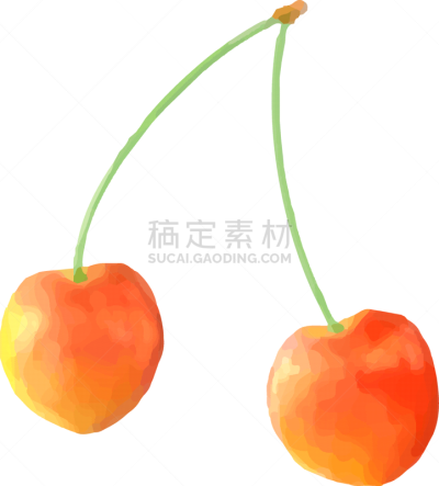 樱桃,可爱的,水彩画颜料,清新,食品,食品杂货,简单,浆果,熟的,成分
