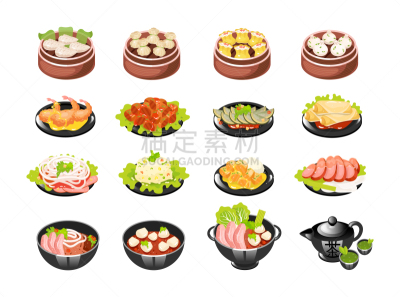 传统,蔬菜,香料,食品,塞满了的,东亚,绘画插图,肉,计算机图标,点心