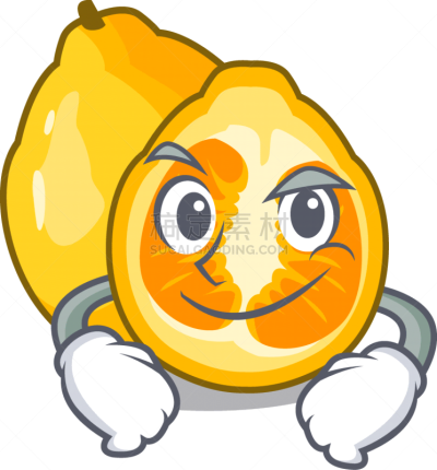 吉祥物,假笑,牙买加丑橘,果盘,酸,可爱的,篮子,多样,食品,维生素