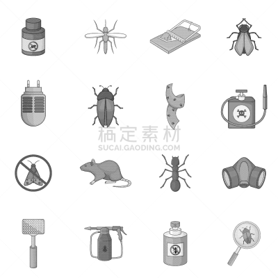 害虫根除者,昆虫,蜘蛛,蟑螂,矢量,捕鼠器,蚜虫,图像,苍蝇拍,蚊子