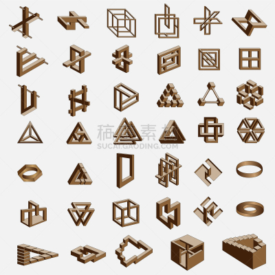 埃舍尔,迷幻色,创造力,黄色,华丽的,几何形状,图像,壁纸,矢量,吸