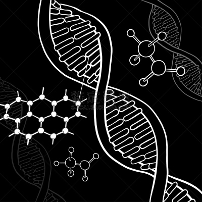 科学,轮廓,化学,化妆舞会服,白色,黑色背景