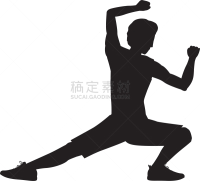 男人,武术,成年的,人,运动,格斗运动,剪影,踢,下移