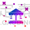 分离着色,白色,彩色图片,旋转类游乐,计算机图标,一见钟情,公园,小马,休闲