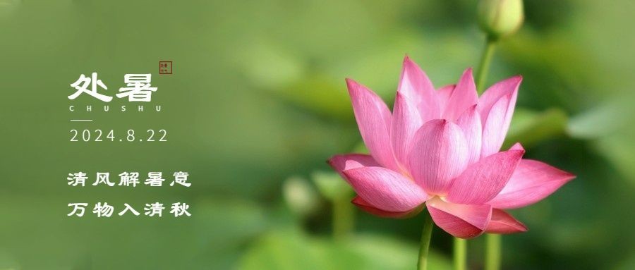处暑节气祝福秋天实景公众号首图