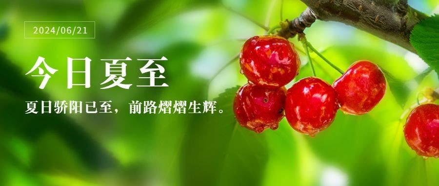 夏至节气祝福清新实景公众号首图