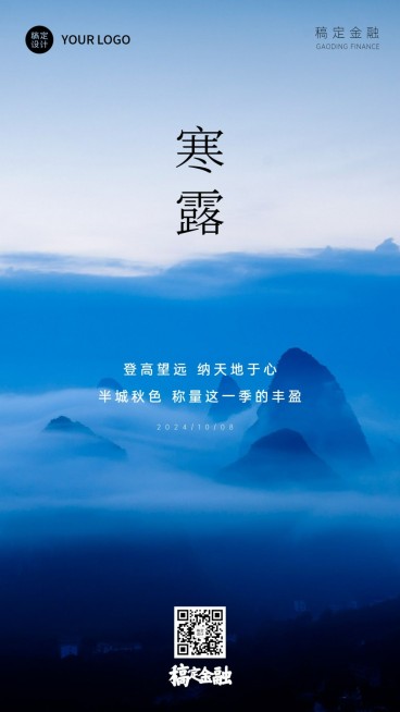 金融保险节气营销实景竖版海报预览效果