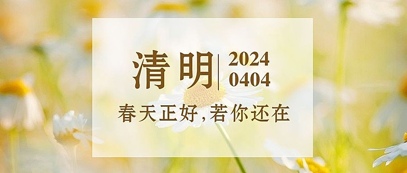清明缅怀思念春天实景公众号首图
