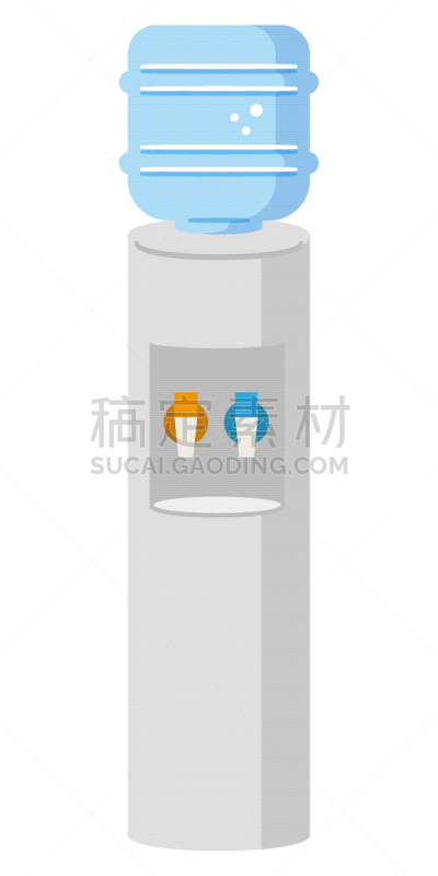 饮水机,饮用水,绘画插图,白色背景,矢量,平坦的,分离着色,图标,轮廓,瓶子