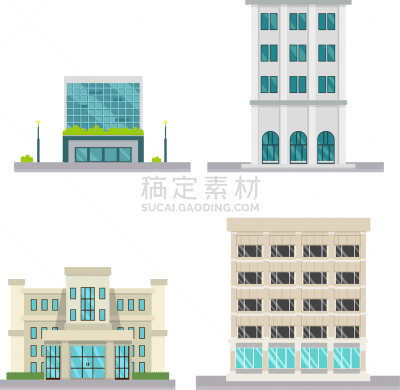 建筑业,扁平化设计,概念,商务,建筑,图像,矢量,布置,收集,设计