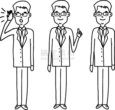 男商人,眼镜,讲师,人,男人,性格,科学,站,布置,解决