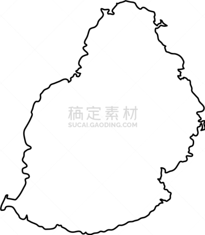 毛里求斯,黑色,国内著名景点,图表,白色,剪影,弯曲