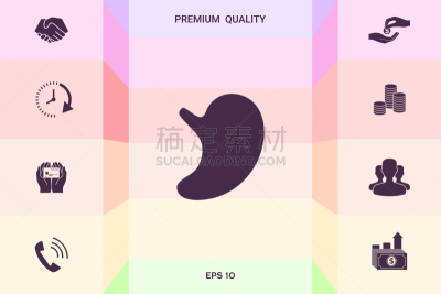 胃,计算机图标,天气,插画,分离着色,矢量,健康保健,人