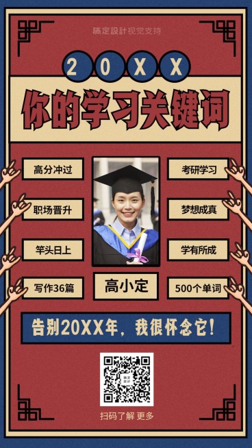 元旦新春/年度关键词/课程学习预览效果