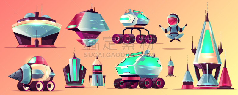 空间站,动画片,太空交通工具,太空船,太空服,技术,不明飞行物,建筑业,设备用品,布置