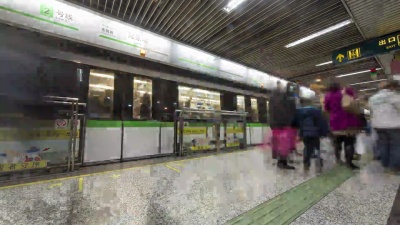 上海城市地铁， 延时