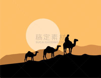 骆驼,可爱的,旅途,野生动物,哺乳纲,动物,埃及,单峰骆驼,沙漠,剪影