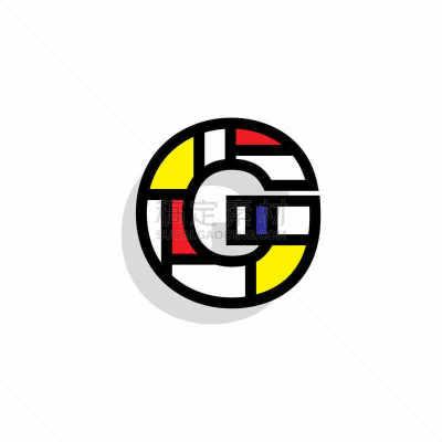 英文字母g,矢量,信函,40-80年代风格复兴,商务,几何形状,字母,模板,现代,品牌名称