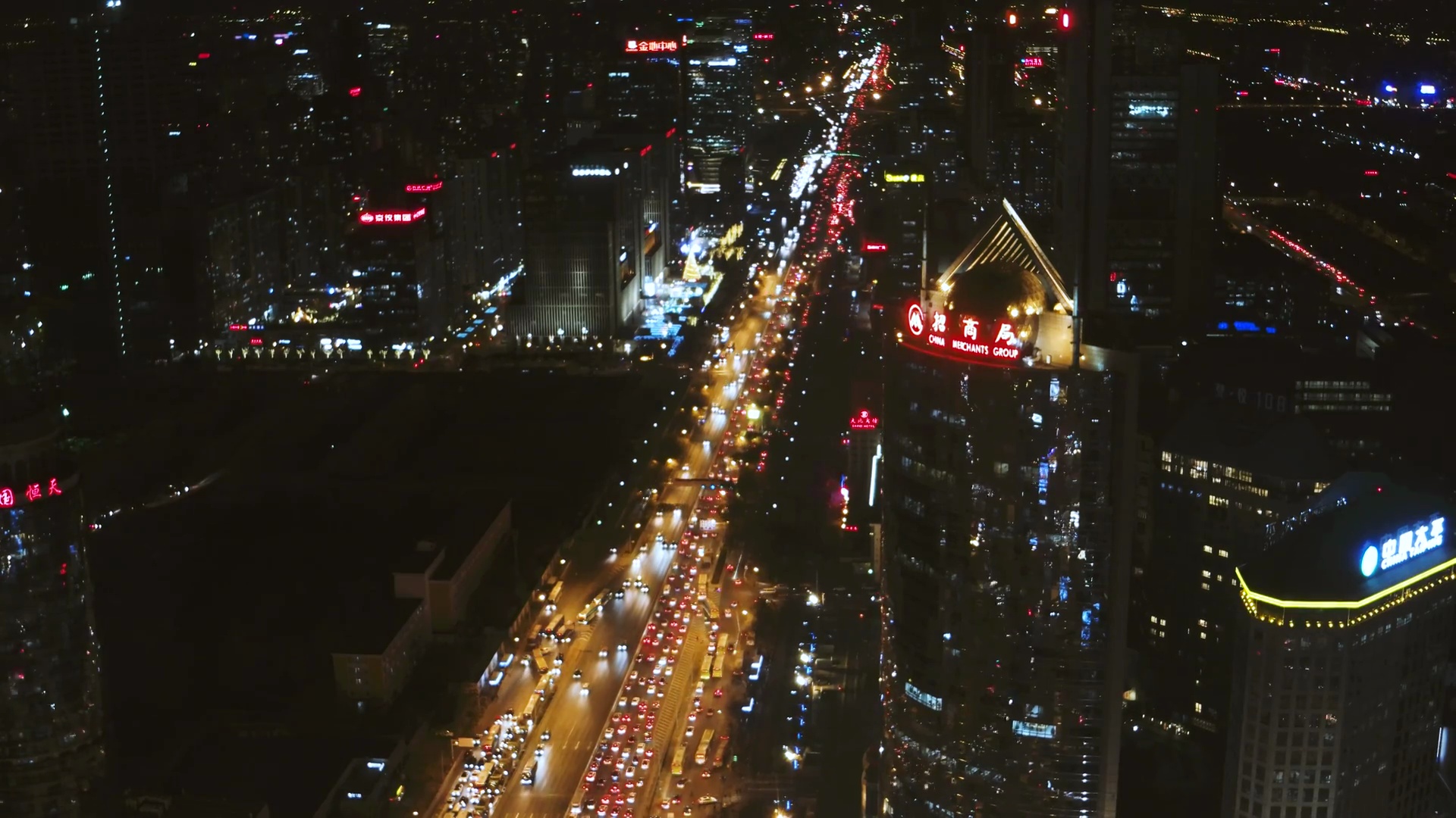 北京中央商务区夜景预览效果