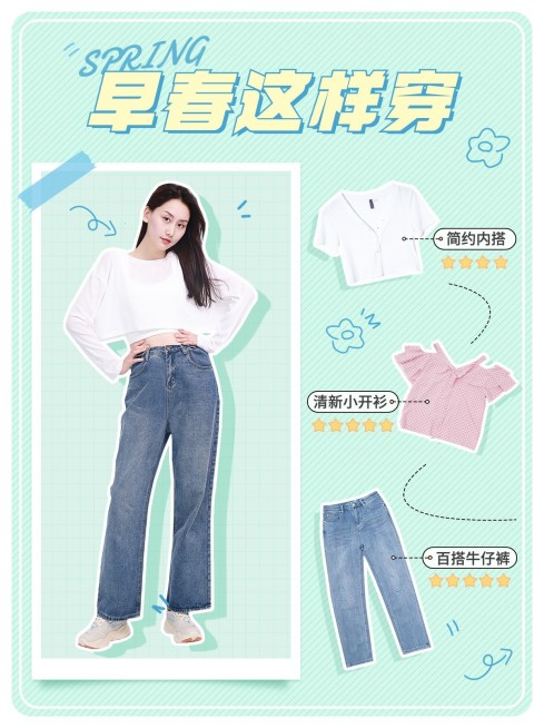 春季穿搭OOTD攻略小红书配图预览效果