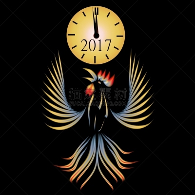 公鸡,黑色,抽象,分离着色,卷着的,黄金,幻想,图像,装饰物,闪亮