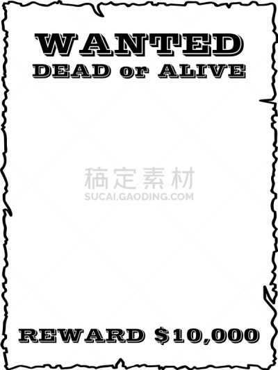 通缉告示,牛仔,活力,矢量,野生植物,图像,西,通缉
