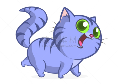 幽默,卡通,可爱的,矢量,绘画插图,猫,曼彻堪猫,沙尔特勒猫,从容态度,坐