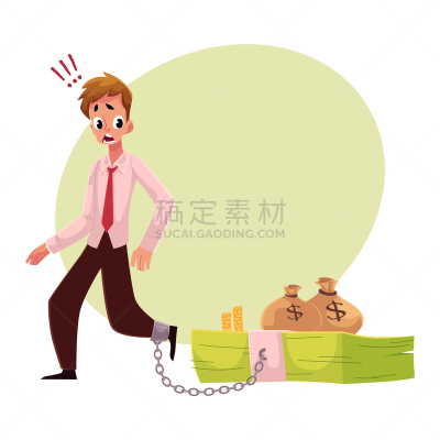 男人,链,腿,分离着色,商务,男商人,概念,捆,依靠
