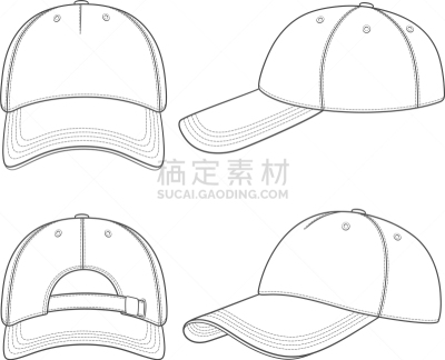 棒球帽,紧握双手,接缝,运动,纺织品,饰头巾,模板,现代,夏天,布置