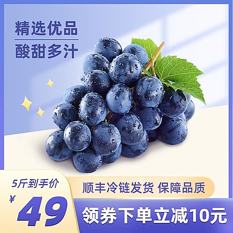 秋上新食品水果葡萄直通车主图