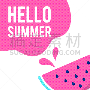 西瓜,你好,夏天,粉色,背景,可爱的,清新,食品,信函,涂料
