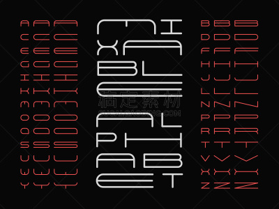 字母,矢量,字体,多样,英语,几何形状,背景分离,字母表次序,信函,从容态度