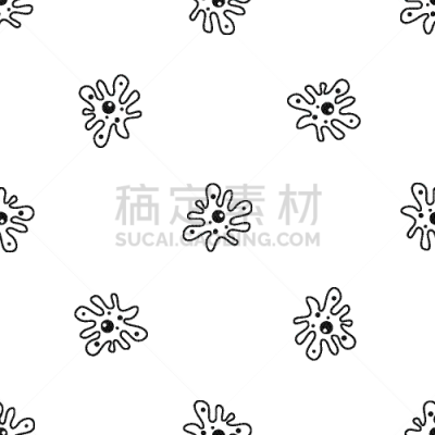阿米巴,式样,黑色,分离着色,生物学,几何形状,图像,壁纸,重复,愤怒